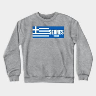Serres City with Greek Flag Crewneck Sweatshirt